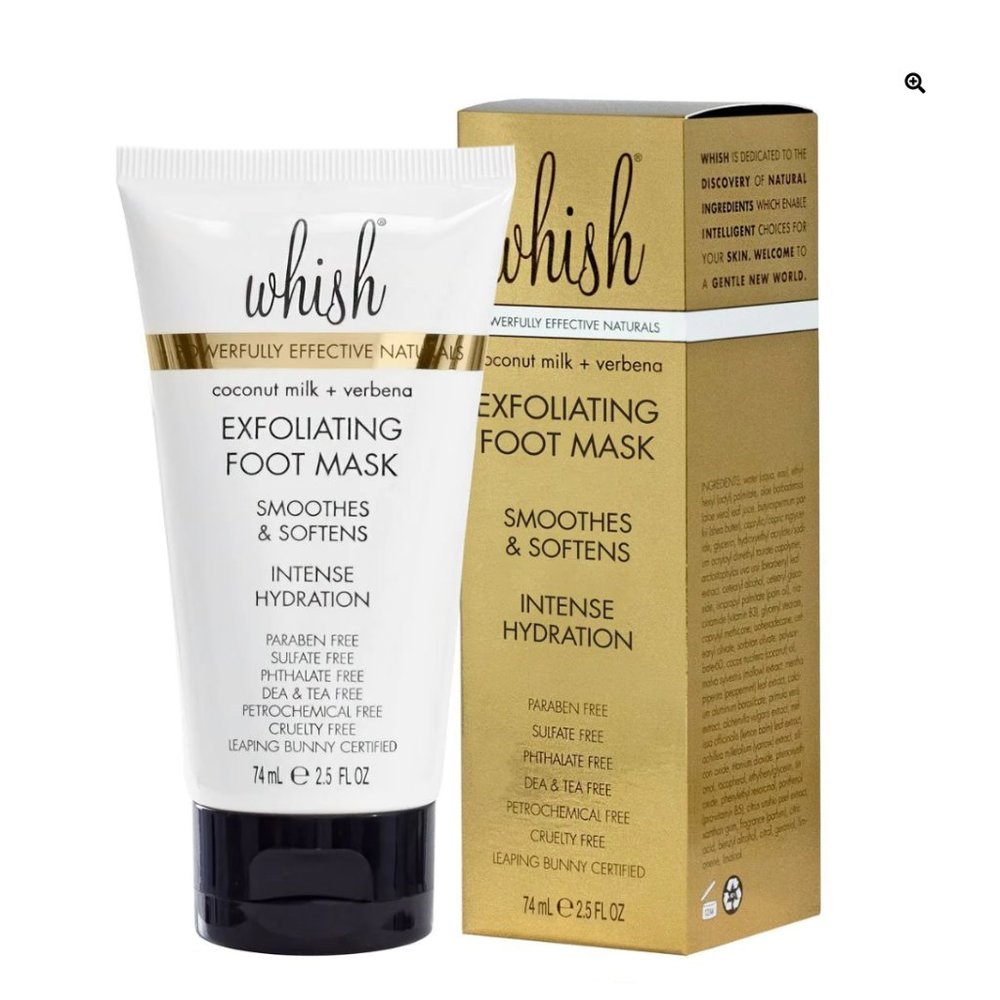Whish || Coconut Milk + Verbena Exfoliating Foot Mask